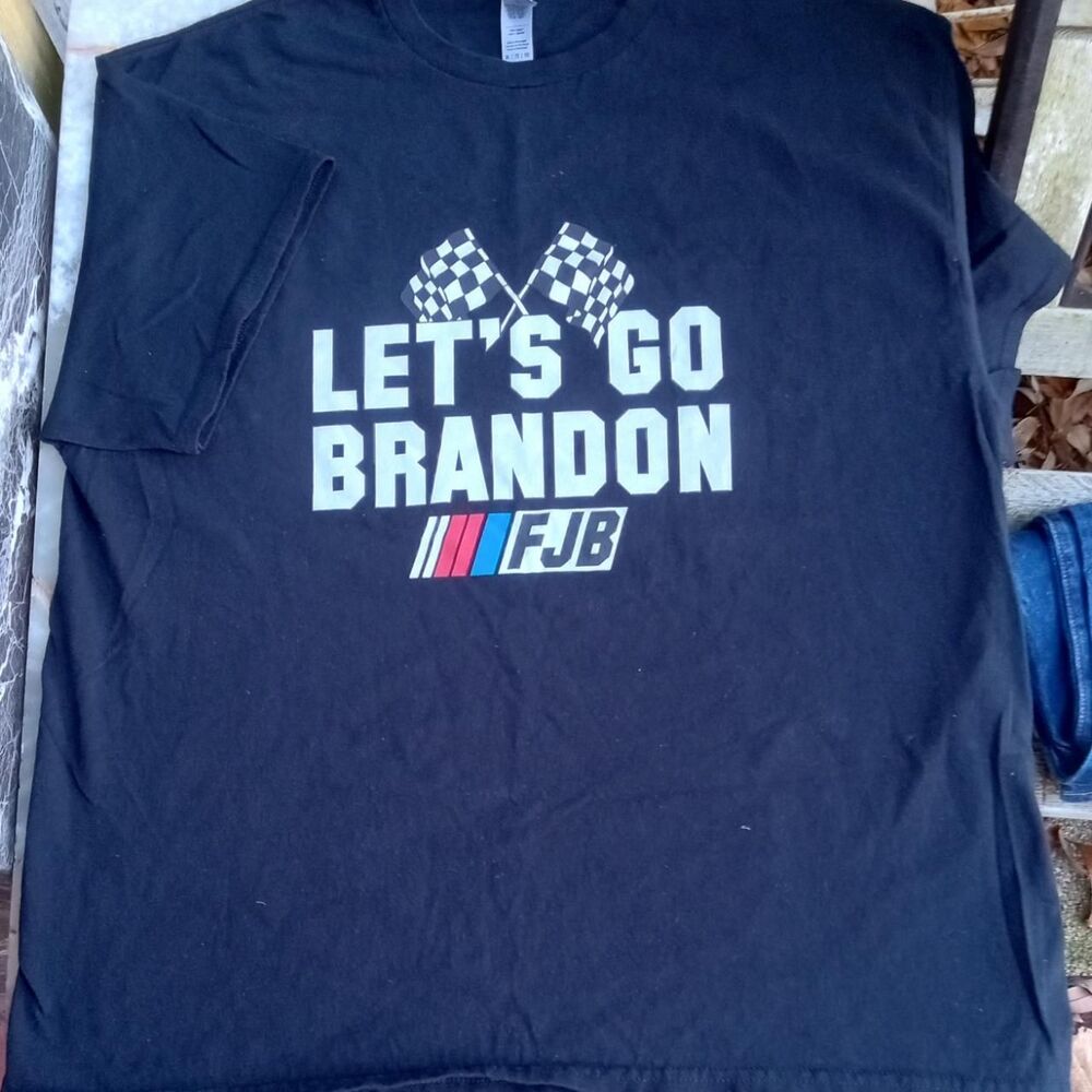 Let's Go Brandon Gildan Men's XL black T-shirt